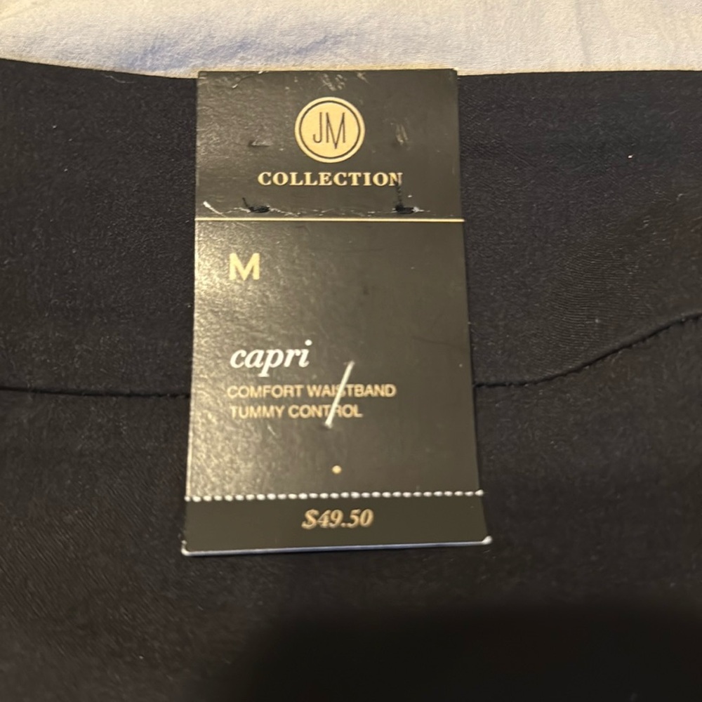 JM Collection Black Capri Pants M Women’s - Picture 4 of 5